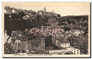 Postcard Old Luxembourg Faubourg du Grund and Ville Haute