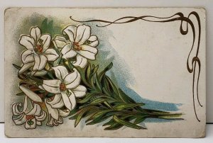 Bouquet of Lilies Embossed Postcard E20