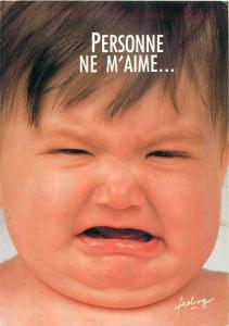 Baby Boom postcard photo Cosmos baby cry nobody loves me
