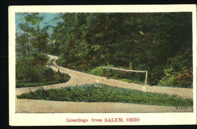 Old Postcard-Greetings From Salem,Ohio/OH Dirt Road