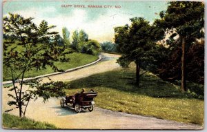 Cliff Drive Kansas City Missouri MO Touring Beautiful Sightseeing Postcard