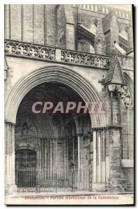 Old Postcard Coutances southern porch of the Cathedral