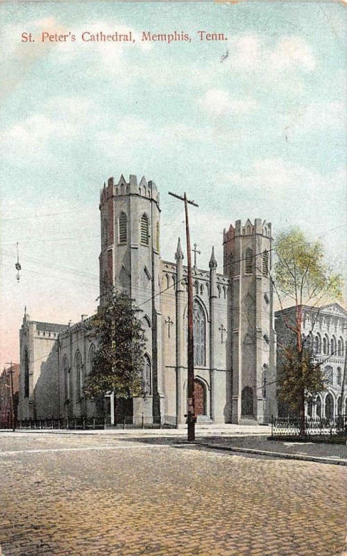 MEMPHIS, TN Tennessee   ST PETER'S CATHEDRAL~Church   1908 Postcard