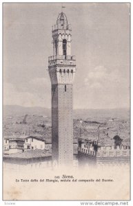 Seina, La Torre detta del Mangia, veduta dal campanile del Duomo, Toscana, It...