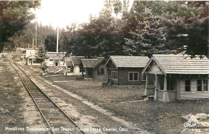 Buildings Tiny Town Miniature railroad RPPC TURKEY CREEK CANYON CO 12029