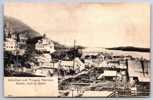 Ketchikan Alaska~Homes on Tongass Narrows~Plank Sidewalks~Construction~c1905 PCK