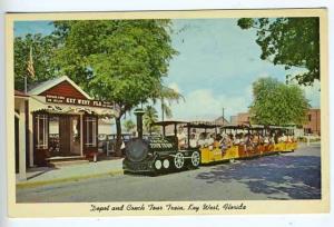 Key West FL Sightseeing Miniature Train Postcard