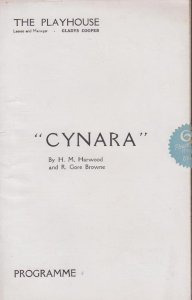 Cynara Gladys Cooper Comedy Playhouse London Theatre  Programme