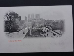 Yorkshire YORK from City Wall c1904 protective tissue attached