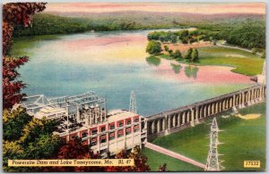 1949 Powersite Dam And Lake Taneycome Missouri MO Posted Postcard