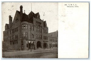 1908 Exterior View YMCA Building Street Ottumwa Iowa IA Vintage Antique Postcard