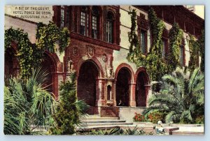 St. Augustine Florida FL Postcard Hotel Ponce De Leon A Bit Of The Court c1910's