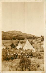 RPPC Postcard Teepees on Indian Reservation New Mexico