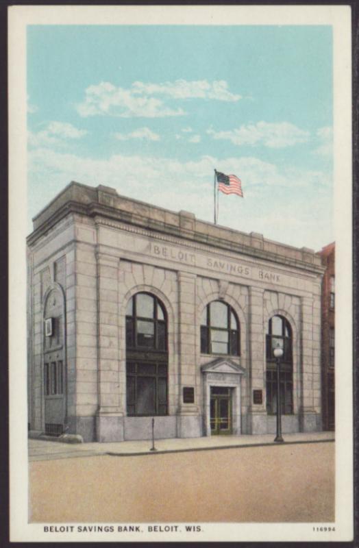 Beloit Savings Bank,Beloit,WI Postcard