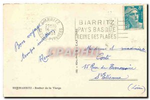 Old Postcard Biarritz Rocher de la Vierge