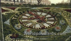 Floral Clock, West Princes Street Gardens Edinburgh Scotland, Escocia Writing...