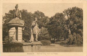 Germany Ansbach Graf von Platen statue