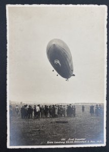 Mint Real Picture Postcard Graf Zeppelin LZ 127 First Flight Zurich-Dubendorf 29