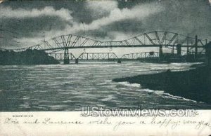 High Bridge over Mississippi River - Clinton, Iowa IA  