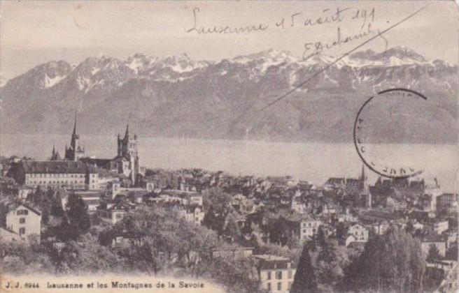 Switzerland Lausanne et les Montagnes de la Savoie 1911
