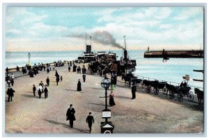 Douglas Isle of Man Postcard Victoria Pier Steamer View c1910 Unposted