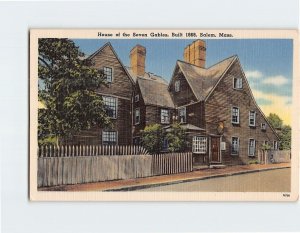 Postcard House of the Seven Gables, Salem, Massachusetts