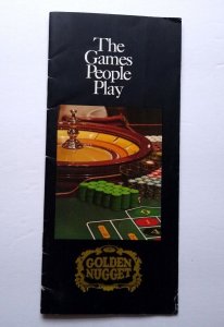 Golden Nugget Casino Vintage Paper Brochure Games People Play Foldout 9 x 4