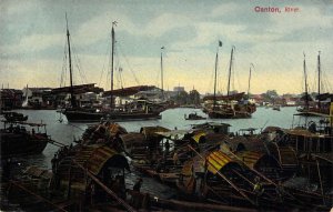 c.'12, Canton, Boats, River Scene, China, Hongkong Published, Old Postcard