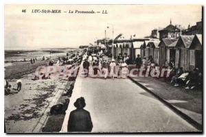 Postcard Old Luc Sur Mer The Promenade