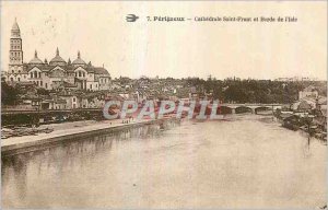 Old Postcard Perigueux P?rigueux Cathedral and Banks of the Isle