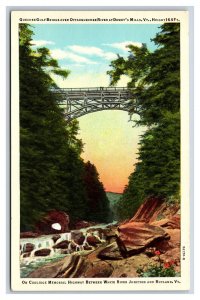 Quechee Gulf Bridge Dewey's Mills  Vermont VT UNP WB Postcard U8