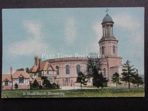 Shropshire SHREWSBURY St Chads Church - Old Postcard by Christian Novels