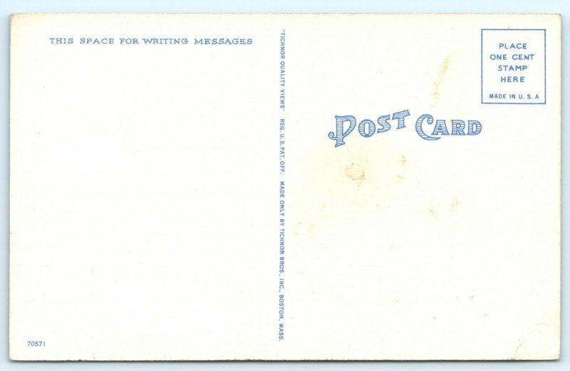 Hospital, Camp Blanding, Florida Linen Postcard Tichnor Views Unposted Cute A11