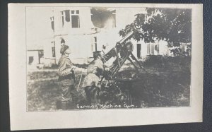 Mint England Real Picture Postcard WWI German Machine Gun