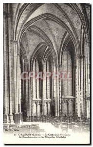 Old Postcard Orleans Loiret Cathedrale St. Croix ambulatory and apse chapels