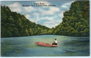 MAMMOTH CAVE NATIONAL PARK, Kentucky KY   GREEN RIVER c1940s Linen  Postcard