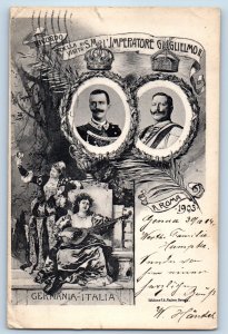Rome Italy Postcard Remembrance of visit of His Majesty the Emperor Wilhelm 1904