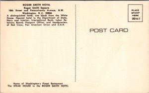 Postcard Roger Smith Hotel Washington DC