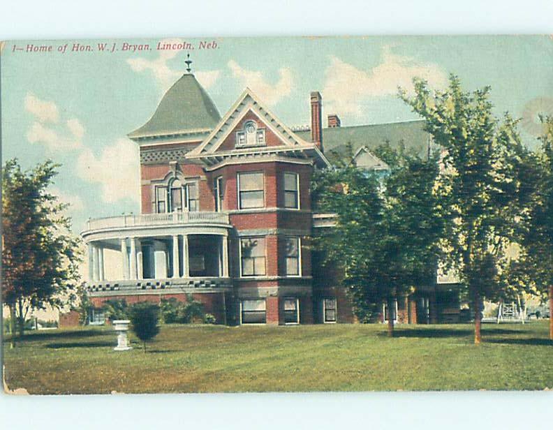 Unused Divided-Back HISTORIC HOME Lincoln Nebraska NE W4302