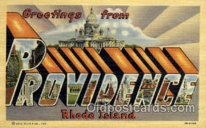 Providence, RD., Rhode Island, USA Large Letter USA Town Unused close to perf...