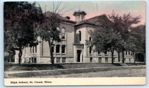 ST. CLOUD, Minnesota MN ~ HIGH SCHOOL ca 1910s Stearns County  Postcard