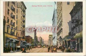 Postcard Modern Spring Street near Fourth Pigeon Farm near Elysian Park