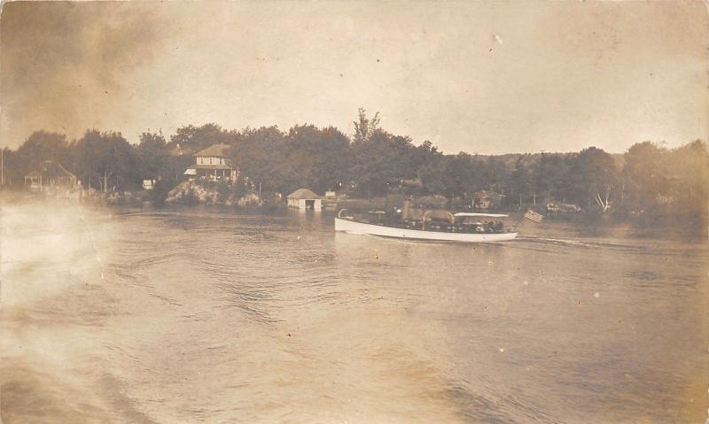 Frankfort Indiana~Excursion Boat~River~Mamma & I Going to White Pearl~1909 RPPC 