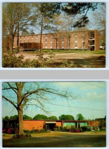 2 Postcards HATTIESBURG, Mississippi MS ~ Science & Bass Hall WM. CAREY COLLEGE