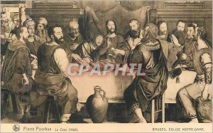 Postcard Old Bruges Notre Dame Church Pierre Pourbus The Last Supper (1562)