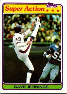 1981 Topps Football Card Dave Jennings New York Giants sk10287