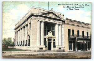 1910 FIRST NATIONAL BANK OF PENSACOLA FLORIDA FL LARGEST BANK POSTCARD P2656