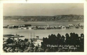 1940 US Naval Air Air Station San Diego California RPPC Photo Postcard 20-12253