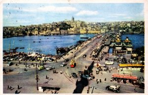 Turkey Istanbul Galata Köprüsü Galata Bridge and the Golden Horn Postcard BS.30