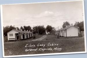 RPPC Eiler's Cozy Cabins Grand Rapids Minnesota - AZO 1926-1940